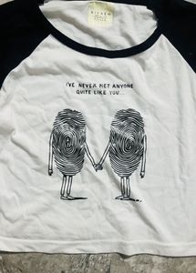 Cute Fingerprint Graphic Long Sleeve Top
