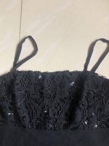 Gothic Black Dress with Sequins