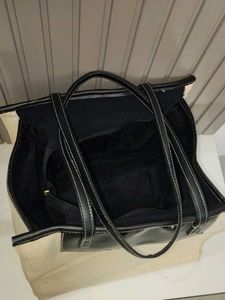 LAST PRICE 🛑🛑LARGE TOTE BAG BLACK AND CREAM