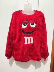 Red M&M Fuzzy Sweatshirt