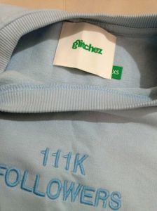 Light Blue "111K FOLLOWERS" Sweatshirt