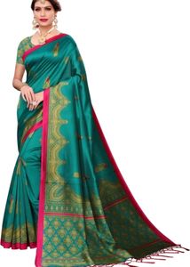 Suali Printed Mysore Silk Blend Saree