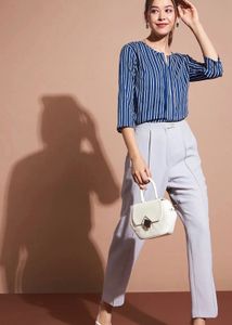 Striped Long Sleeve Tunic Top