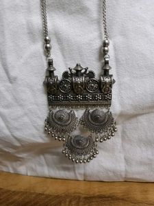 Silver Tone Bohemian long Pendant Necklace