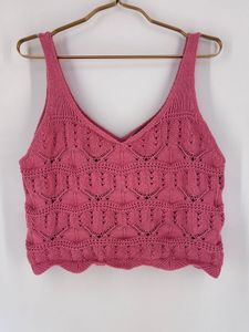Pink Knit Tank Top
