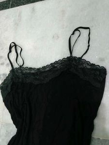 Black Lace Trim Camisole