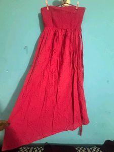 Stunning Pink Strapless Maxi Dress