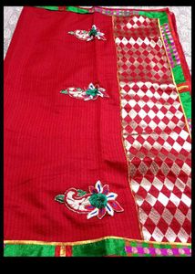 Elegant Red Silk Saree