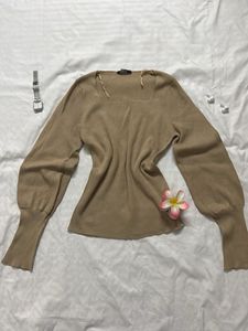 Ribbed Square Neck Top