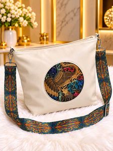 Unique Elephant Embossed Cream Shoulder Bag PREMIU