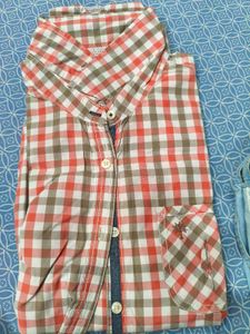 Park Avenue Orange Bicycle Print Shirt