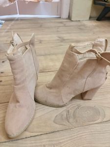 Stylish Beige Ankle Boots