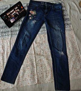 Embellished Denim Jeans