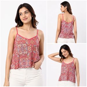 Boho Paisley Print Cami Top