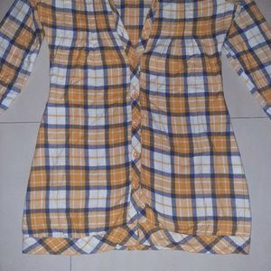💛 Authentic AND Tartan Plaid Shirt Dress