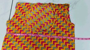 Stylish Yellow &amp; Red Kurta Set