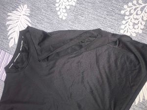 Black Ribbed Sleeveless Top