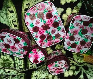 Floral Makeup Organizer Set