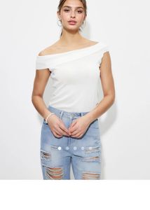 Savana White Off shoulder Top