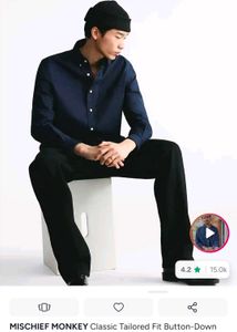 Classic Navy Blue Men's Shirt