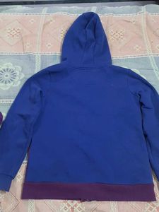 Women blue hoodie jacket