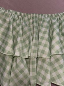 Chic Gingham Off-Shoulder Ruffle Crop Top