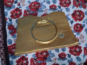 Chic Gold Metallic Clutch Bag