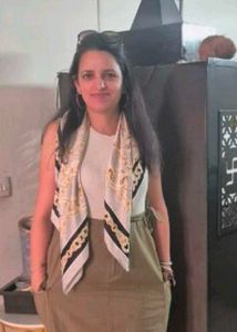 Mango Elegant Chain Print Silk Scarf