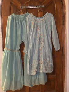 Blue stitched Kurta size M