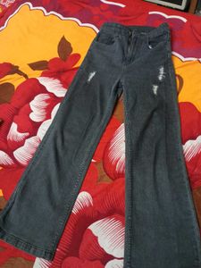 one time used gray jeans