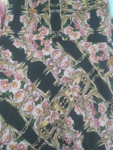 Vintage Floral Dress with Ornate Pattern