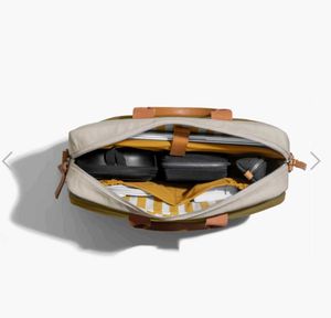 Stylish Canvas &amp; Leather Messenger Bag