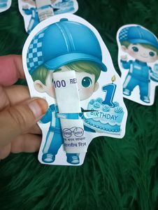 Cute 6  1st Birthday Card Holders