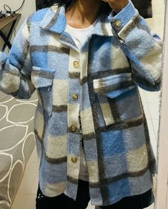 Blue Plaid Shacket
