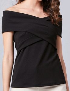 Price Down - Off Shoulder Black Top. XXL