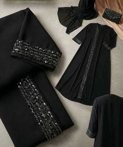 Sparkling Black Abaya with dupatta