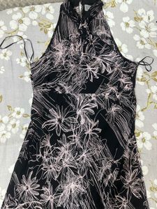 black abstract dress