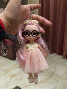 Cute Doll Keychain with Glasses