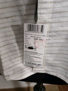 Striped Band Collar Shirt