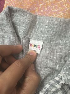 Cute Grey Gingham Dress