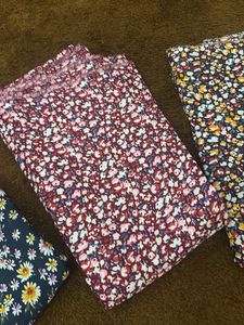 Floral Print Fabric - Set of 3