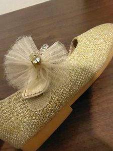 Sparkly Gold Ballerina Flats