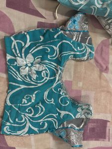 Blue/ silver Festive Saree