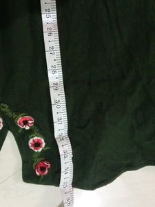 Chumbak Green Embroidery Top