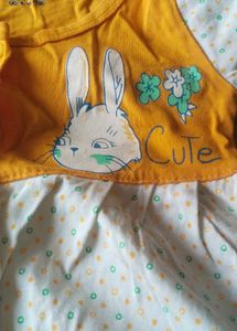 Adorable Baby Dress with Bunny Print