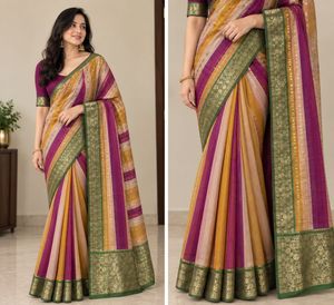Cotton &amp; Kota doria Saree