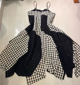 Y2K Gingham Print Midi Dress