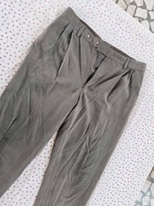 Men's Grey Striped Dress Pants