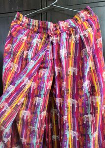 Vibrant Elephant Print Pant cum skirt