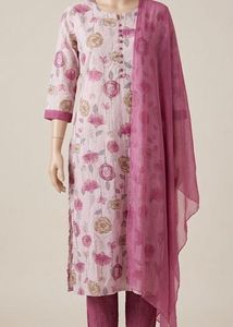 Floral Print Kurta Set with Dupatta